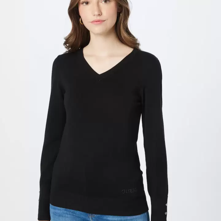 Guess - Pulover pe negru