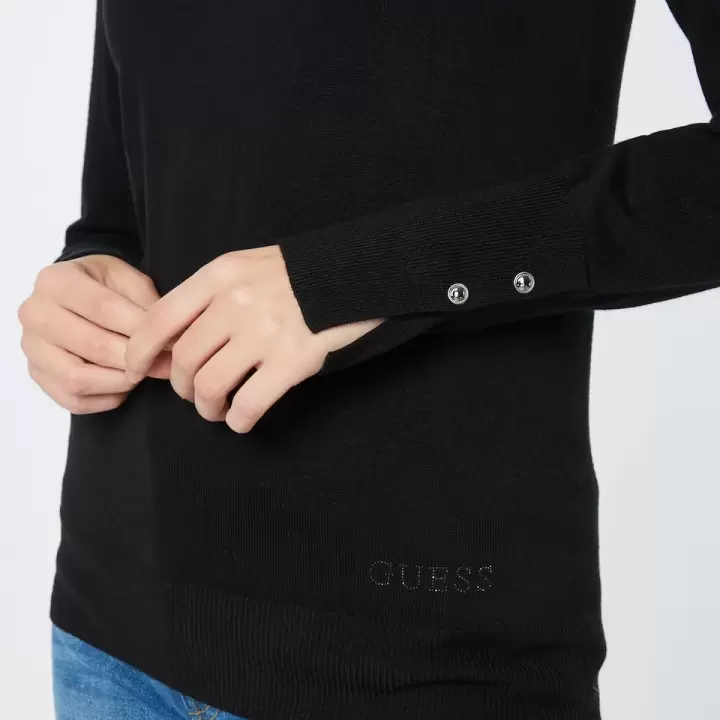 Guess - Pulover pe negru