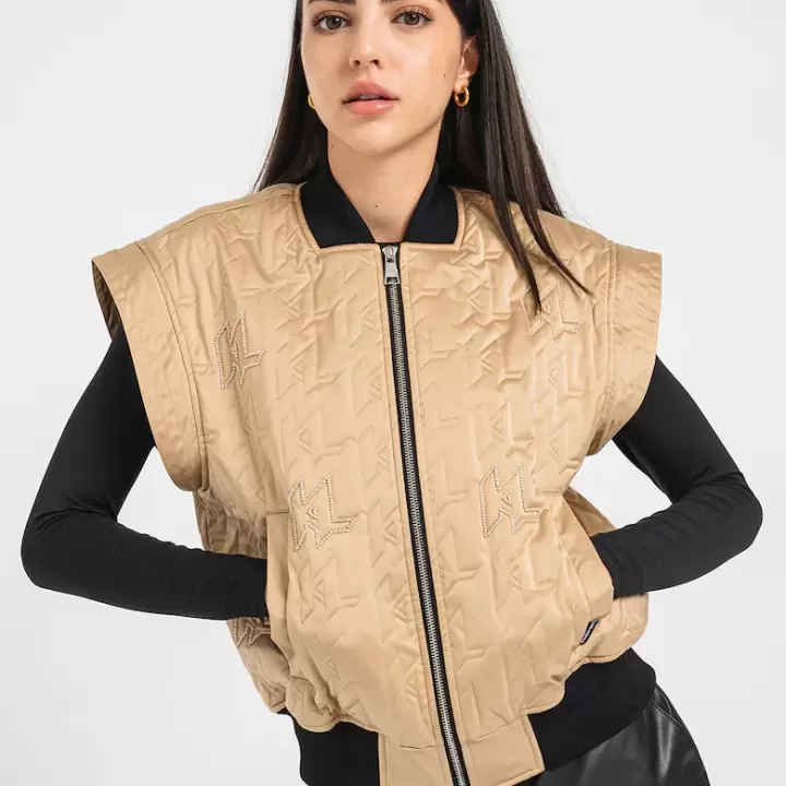 Karl Lagerfeld - Jacheta bomber cu maneci detasabile
