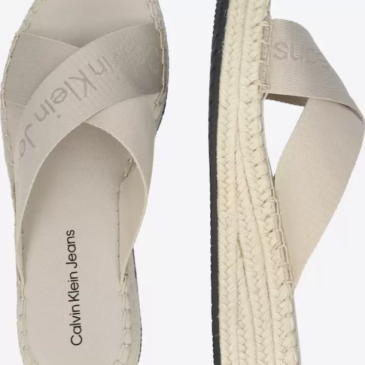 Calvin Klein - Saboți negri, bej