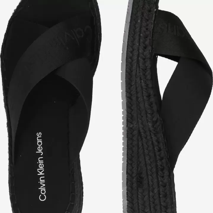Calvin Klein - Saboți negri, bej