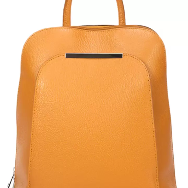 Massimo Castelli - Rucsac din piele cu buzunar exterior