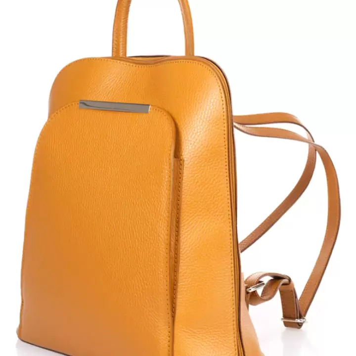 Massimo Castelli - Rucsac din piele cu buzunar exterior