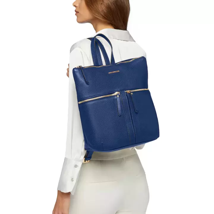 Geox - Rucsac din piele cu buzunare cu fermoar Irenie
