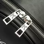 Karl Lagerfeld - Rucsac de piele ecologica cu imprimeu logo Hotel Karl