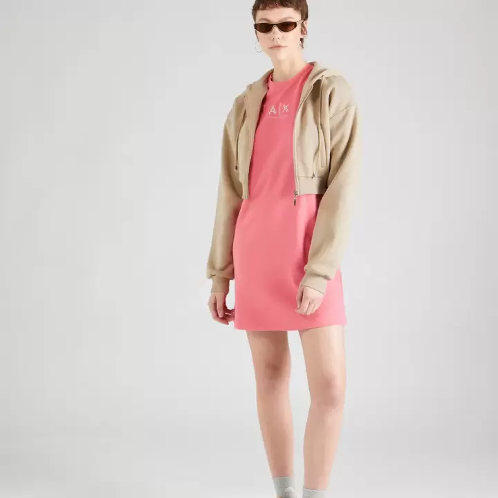 Armani Exchange - Rochie pe rosu/alb