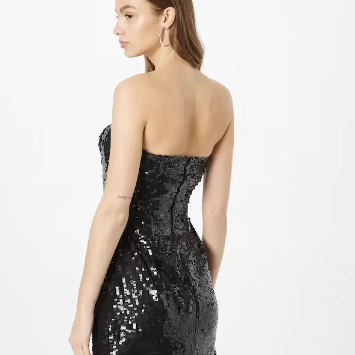 Nasty Gal - Rochie de cocktail mov orhidee / roșu carmin / negru