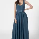 United Colors of Benetton Rochie maxi din amestec de in