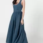 United Colors of Benetton Rochie maxi din amestec de in