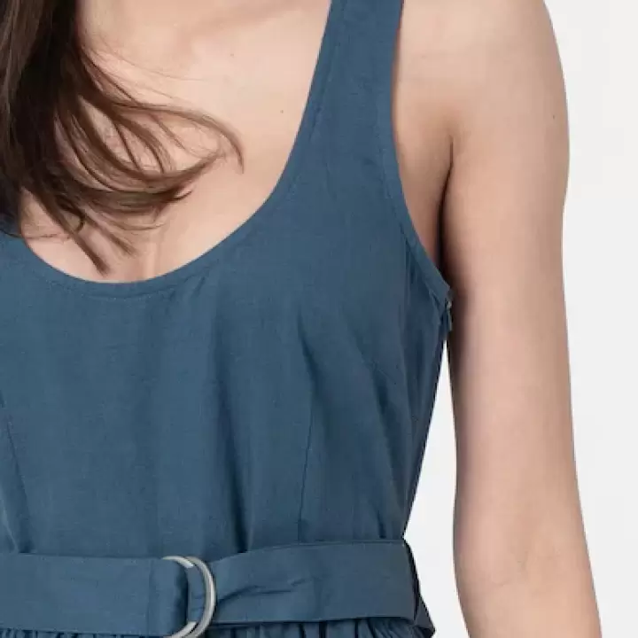 United Colors of Benetton Rochie maxi din amestec de in