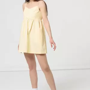 Tommy Jeans - Rochie de bumbac organic cu decolteu in V