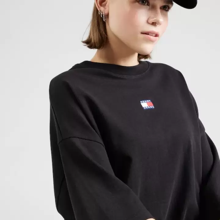 Tommy Jeans - Rochie dimensiuni mari pe negru