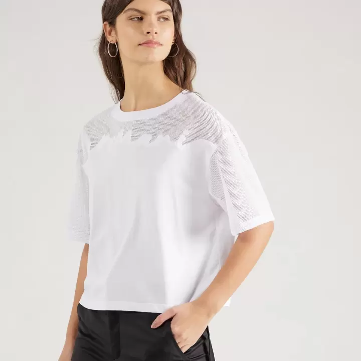 Armani Exchange - Tricou pe alb/negru de vara