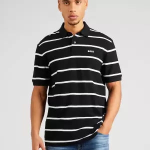 Boss - Tricou Polo alb si negru