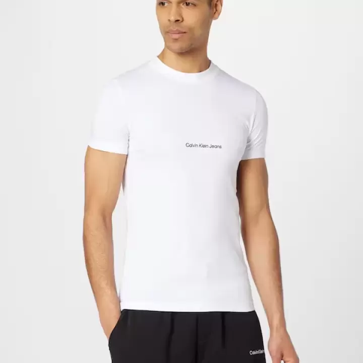 Calvin Klein Jeans - Tricou pe alb