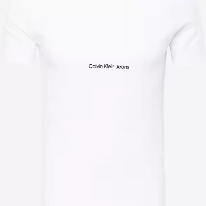 Calvin Klein Jeans - Tricou pe alb