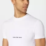 Calvin Klein Jeans - Tricou pe alb