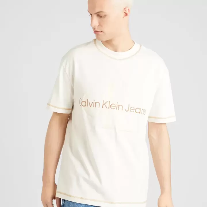 Calvin Klein - Tricou pe alb/negru