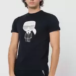 Karl Lagerfeld - Tricou de bumbac cu imprimeu
