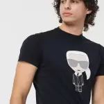Karl Lagerfeld - Tricou de bumbac cu imprimeu