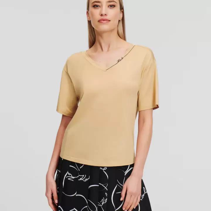 Karl Lagerfeld - Tricou pe maro camila