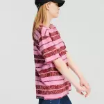 Karl Lagerfeld - Tricou roz,negru,alb